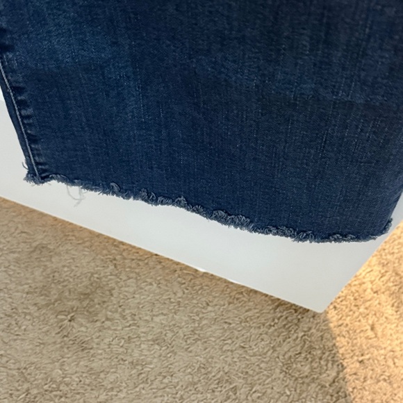 MOTHER Wide Leg Flare Jeans in Deep Blue - Picture 3 of 8